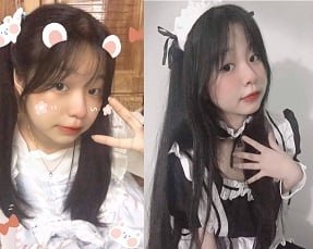 น้องสาวที่มีเสน่ห์กลืนแตงโม
